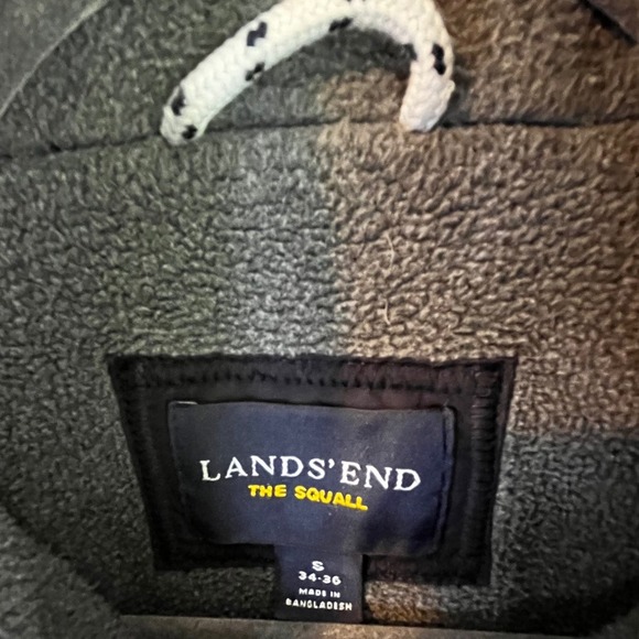 Lands' End The Squall Black Jacket, Collared, Cargo Pockets, Winter *no hood - Picture 6 of 15